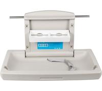 Subzonal-Table À Langer Murale Pliable En Hdpe - Station De Couche-Culotte Charge 15kg - Commerciale Avec Ceinture De Sécurité Pour Toilette Et Centre Commercial