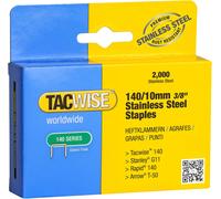 Subzonal-Tacwise 1217 Agrafes Professionnelles En Acier Inoxydable De Type 140/10mm, Lot De 2000