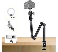 SUBZONAL-TARION Trépied supérieur Support de Bureau pour caméra Bras articulé Flexible à 360° avec vis de 3/8'' et vis de 3/8'' à 1/4'' pour appareils Photo Reflex numériques Anneau Lumineux de proje