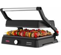 SUBZONAL-Taurus - Grill Essential 2600W 2-en-1: Grill et Plancha Plaques Stair System 29x23 cm Antiadhésif sans PFOA Bac à Graisse Thermostat Réglable Cool Touch & Verrouillage