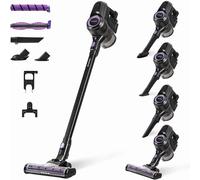 SUBZONAL-Taurus HS-2900 - Aspirateur à balai, portatif, vertical, 50 min, filtre EPA, Eco et Turbo, chaussure avec 2 brosses, parquet et moquettes spéciaux, avec accessoires, noir