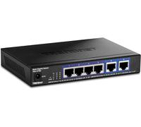 SUBZONAL-TEG-S762 Commutateur 6 Ports 10G, 4 Ports 2,5 G RJ-45 Base-T, 2 Ports 10G RJ-45, capacité de Commutation 60 Gbit/s, Montage Mural, connexions réseau 10 Gigabit, Noir