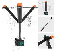 SUBZONAL-TELESIN 4 en 1 Bâton de Selfie Poignée Flottante pour trépied Monopode Selfie Extensible et étanche pour GoPro Hero 13 12 11 10 9 8 7 6 5 4 3 3+ DJI OSMO Insta 360 Apexcam caméras d'action
