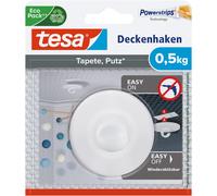SUBZONAL-tesa Crochet de plafond ¿ crochet auto-adhésif ¿ montage d'objets décoratifs ¿ supporte jusqu'à 0,5 kg/crochet ¿ s'enlève sans laisser de traces 77781 Blanc