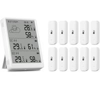 SUBZONAL-Thermomètre hygromètre pour TUYA et SMARTLIFE avec portée de 100 m, sans fil, 433 MHz, écran LCD, compatible avec Alexa pour télécommande