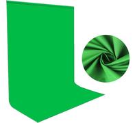 SUBZONAL-Toile de Fond Vert 1,5x2m, Greenscreen Fond de Photographie Écran Vert, Résistant aux Plis Fond de Mousseline Chromakey Vert pour Télévision Youtube Vidéo