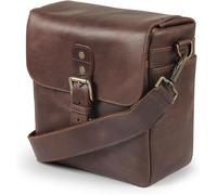 SUBZONAL-Torres Mini Mirrorless, Instantané et DSLR - Sac Messenger en Cuir Véritable Marron