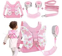 Subzonal-Tout-Petit Sac À Dos Anti-Perdu, 3 In 1 Harnais De Sécurité Enfant Et 1.5m Anti-Perdu Poignet De 360°Rotation Pour Sac A Dos Harnais De Sécurité Empêche Enfants De Se Perdre(Couleur Rose)