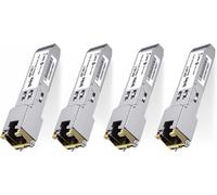 SUBZONAL-Transceiver SFP vers RJ45 en cuivre 1,25 G, Module Mini GBIC 1000Base-T Compatible avec Cisco GLC-T/SFP-GE-T, Meraki MA-SFP-1GB-TX, Ubiquiti, Mikrotik, etc. jusqu'à 100 mètres. 4-Pack.
