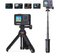 SUBZONAL-Trépied à Selfie 33cm, Mini Trépied avec Pôle Télescopique, Perche Selfie Portable, Selfie Stick Compatible avec Go Pro Hero 13,12,11,10, DJI Osmo Action 5 Pro, 4,3, Insta 360-MS10
