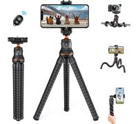 SUBZONAL-Trépied Smartphone Flexible, Mini Trepied Appareil Photo, Trepied Reflex Portable Voyage avec Télécommande Bluetooth & Support de Téléphone pour Phones, Camera & Gopro Charge Max.3KG
