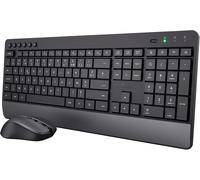 SUBZONAL-Trezo Ensemble Clavier Souris sans Fil, Configuration AZERTY Français, Conception Durable, Clavier Silencieux et Ergonomique, Batterie Longue Durée 48 Mois, 2.4 GHz, PC, Portable, Ordinateur