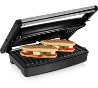 SUBZONAL-TRISTAR grille-viande GR-2859 - Surface de cuisson 27,5 x 18 cm - 2 pièces à la fois - Ouverture à 180 °C - 1 500 W