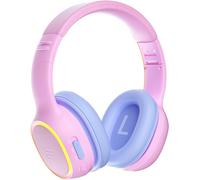 SUBZONAL-Tronsmart KH03 Casque Bluetooth avec Suppression du Bruit pour Enfants, contrôle du Volume sûr, Casque sans Fil avec lumière et Microphone, 70 Heures d'autonomie, câble Audio intégré, pour l