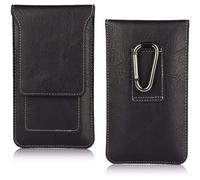 SUBZONAL-tui Coque de Ceinture Universel pour Téléphone Portable jusqu'à 4,7 ¿¿ Sac de Ceinture Housse pour Smartphones iPhone Samsung Huawei Xiaomi Mousqueton et Boucle - Noir - Taille M