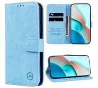 SUBZONAL-tui en cuir pour Xiaomi Redmi 10C / 10 C - Magnétique de qualité supérieure - Avec compartiments pour cartes - À rabat - En cuir - Bleu azur