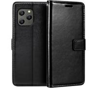 SUBZONAL-tui Portefeuille en Cuir PU Compatible avec Blackview BV5300 Pro, Housse à Rabat Magnétique avec Emplacements Cartes et Fonction Support (Noir)