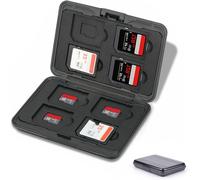 SUBZONAL-tui pour Cartes Mémoire 16 Emplacements Résistant à l'eau, 8 SD + 8 Micro SD Cards, Boîte Plastique pour Micro SD SDXC SDHC TF (Noir)