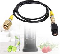 SUBZONAL-Tuyau de CO2 - Tuyau haute pression adaptateur pour CO2 - 1,5 m - Noir - Pour barboteur Soda Stream, Duo, Terra, Soda Max, Soda Stream Crystal, Penguin, Play, Cool