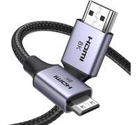 SUBZONAL-UGREEN Câble Mini HDMI vers HDMI 2.1 8K 60 Hz Câble Mâle vers Mâle Bidirectionnel 4K 240Hz eARC 3D Dolby Vision HDCP Compatible avec Tablette HDTV Raspberry Pi Zero W Caméra Moniteur (1M)