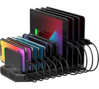 SUBZONAL-Unitek 60W Station de Charge 10 Ports, Station de Chargement USB Multi-Appareil avec Séparateurs Réglables et SmartIC, Compatible avec Téléphone,Tablette et Plus