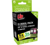 SUBZONAL-Uprint - 305xl Pack de 2 Cartouches compatibles avec HP 305 XL pour imprimantes HP 2320 2700 2710 HP Envy 6010 6012 6015-1 Noir + 1 Couleur