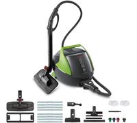 SUBZONAL-Vaporetto Pro 95 Turbo Flexi, Nettoyeur Vapeur avec Chaudière, Pression jusqu'à 5 Bars, 1100 W, Autonomie Illimitée, Fabriqué en Italie, Fonction Eco, 14 Accessoires Inclus, Noir et Vert