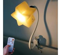 Subzonal-Veilleuse Bébé Étoile À Clip, Lumière Chaude Graduable, 6 Niveaux De Luminosité - Lampe Lecture, Bureau, Led Déco Pépinière, Allaitement, Cadeau Bébé