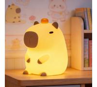 Subzonal-Veilleuse Capybara, Lampe Led Mignonne Et Squishy Nouveauté Animal, Veilleuse Chambre D'enfant Gradable Pour Enfants, Lampe De Chevet Tactile Rechargeable, Cadeaux Bébé Garçons Filles