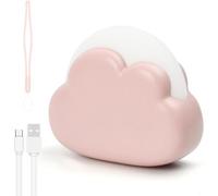Subzonal-Veilleuse Enfant Rechargeable, Plastique Led Veilleuse Bébé Nomade Nuage, 4 Modes Lampe De Nuit Portable, Lampe De Chevet Pour Chambre Enfant, Cadeau Naissance Pour Fille Garçon (Rose)