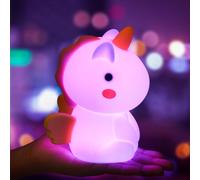 Subzonal-Veilleuse Licorne Enfant, Veilleuse Bébé 8 Couleurs Et 3 Niveaux De Luminosité Veilleuse Licorne Fille, 8 Heures De Lumière Forte Rechargeable Veilleuse Enfant, Cadeau Licorne Pour Filles De