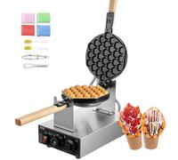 Subzonal-Vevor Gaufrier Commercial 1400 W, Appareil À Gaufre À Bulles, En Acier Inoxydable, Antiadhésif, Rotatif À 180 °, Avec Contrôle De La Température Et Du Temps, Pour Restaurant Boulangerie, Sna