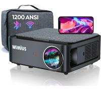 SUBZONAL-Vidéoprojecteur 4K WiFi Bluetooth, 35000 Lumen Full HD 1080P RetroProjecteur, WiMiUS Portable Projecteur 4K Supporté Zoom 50% Home Cinéma/Extérieur pour Phone/TV Stick/PS5
