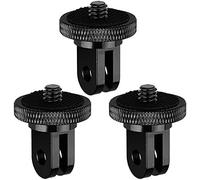 SUBZONAL-VidFair Lot de 3 adaptateurs de support en métal pour trépied de caméra - Noir - Compatible avec GoPro Hero - Osom Action, Sony, Xiaomi Yi ou autres caméras d'action - Avec vis de caméra