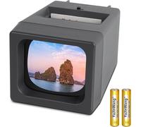 SUBZONAL-Visionneuse de Diapositives 35 mm pour Anciennes Diapositives, projecteur de Diapositives 35 mm éclairé par LED, grossissement 2X, alimenté par Piles AAA (2 Piles AAA incluses)