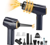Subzonal-Wadeo 12000pa Aspirateur À Main Sans Fil, Aspirateur Voiture Avec Souffleur D'air, Gonfleur, Banque D'énergie, Lumière Led Pour Maison, Animaux, Voiture, 6-En-1 Aspirateur Sec Et Humide