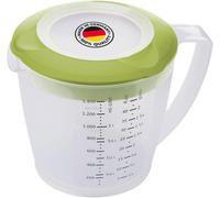 Subzonal-Westmark Gobelet Mélangeur/Doseur Avec Protection Contre Les Éclaboussures, Couvercle Et Bec Verseur, En Plastique, Capacité: 1,4 Litre, Helena, Transparent/Vert, 3105227a