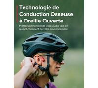 SUBZONAL-Wing Casque à Conduction Osseuse sans Fil, Écouteurs Sport Bluetooth 5.2 à Oreilles Libres, Contrôle de Mouvement de Tête, Lumière LED, IP67 Étanche 10H d'Autonomie pour Running Course Vélo