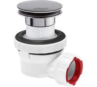 SUBZONAL-Wirquin 30723974 Ensemble bonde et siphon ultra compact Quick-Clac pour lavabo Nano 6.7, chromé et blanc, en Polypropylène