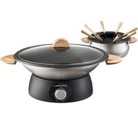 SUBZONAL-WOK/FONDUE LAGRANGE 349019 CLASSIC BOIS CLAIR, Light Wood, Black