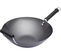 SUBZONAL-World Of Flavours Oriental Carbon Steel 36cm Non-Stick Phenolic Handled Wok