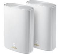 SUBZONAL-ZenWiFi XP4 Blanc - Pack de 2 - Système Wi-FI 6 AX CPL Hybride Mesh, Double-Bande, 1800 Mbit/s, 400m2, AiProtection avec TrendMicro à Vie 90IG05T0-BM9110