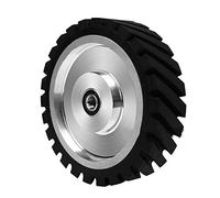 SUCAD 150mm/200mm/250mm/300mm meuleuse à bande dentelée roue de Contact roue en caoutchouc pour ponçage abrasif épaisseur de bande 50mm pour 6202 7R8,300x50mm, 7R8 12.7mm