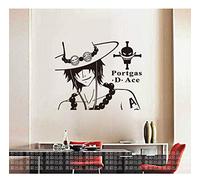 SucAda Ace One Piece Wall Decal Vinyle Stickers Muraux Decal Décor Décoratif pour La Maison Décoration Anime One Piece Autocollant De Voiture 46X58 Cm