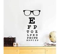 SucAda Optométrie Examen de la Vue Sticker Mural en Vinyle pour Clinique Hospitalière Décorations Murales 42x85 cm