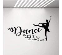 SucAda Sticker Mural PVC Amovible Danse Art Fille Chambre Ballerine Danseuse Silhouette Croquis Princesse 98x57 cm