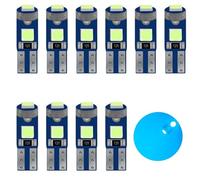 SUCANY Ampoule T5 LED,Ampoule à LED 2721 27 37 286 PC74,12V 20LM 0.4W 3SMD 3030 Chip,Convient Aux Indicateurs Du Tableau De Bord Et Du Groupe D'Instruments De L'Automobile (Ciel Bleu -10 Pièces)