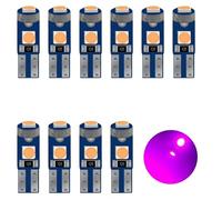 SUCANY Ampoule T5 LED,Ampoule à LED 2721 27 37 286 PC74,12V 20LM 0.4W 3SMD 3030 Chips,Convient Aux Indicateurs Du Tableau De Bord Et Du Groupe D'Instruments De L'Automobile (Rose- 10 Pièces)