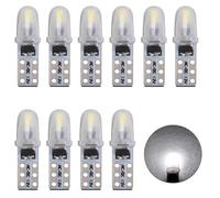 SUCANY Ampoule T5 LED,Ampoule à LED 2721 27 37 286 PC74,12V 40LM 0.4W 2SMD 3014 Chips,Convient Aux Indicateurs Du Tableau De Bord Et Du Groupe D'Instruments De L'Automobile (Blanc - 10 Pièces)