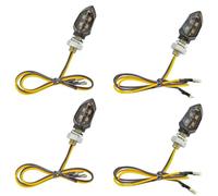 SUCANY Indicateurs de Moto,12V E24 5LED MINI Clignotants Lumières Pour Moto,E-MARK,IP65 M8 Clignotant LED Adapté Aux Motos,Convient Aux Scooters, VéHicules Hors Route à Quatre Roues (4 Pièces)